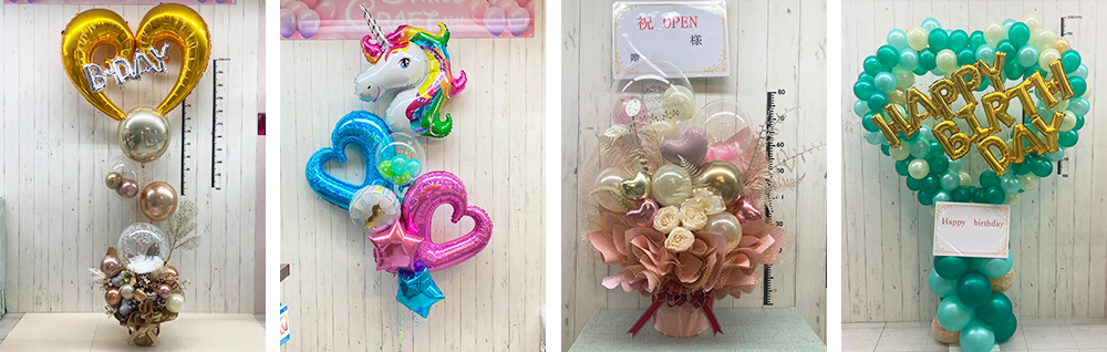 バルーン・アーティフィシャルフラワーアレンジ